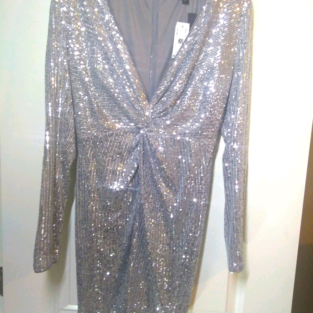 Silver Sequins Dress